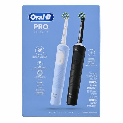 44. Oral-B Vitality Pro Duo Dorosły Obrotowo-pulsacyjna szczoteczka do zębów Czarny, Niebieski, Biały