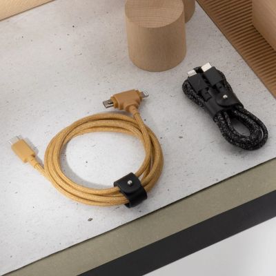 11. Kabel Native Union Duo (USB-C do USB-C/Lightning), Zielony, USB C, USB C/Lightning, 1.5 m, Męski, Męski