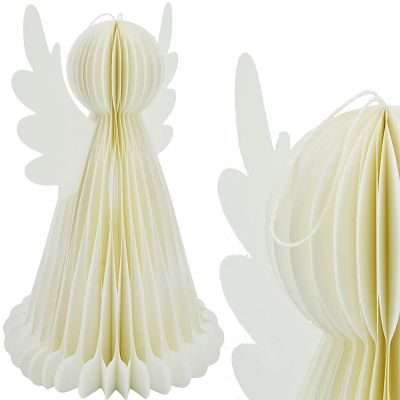 3. ANIOŁ DEKORACYJNY PAPIEROWY LED 38CM