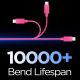 3. Kabel Spigen Essential EB6015CC USB-C 60W 100 cm - różowy