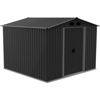 8. DOMEK OGRODOWY NARZĘDZIOWY METALOWY 257X257X202CM