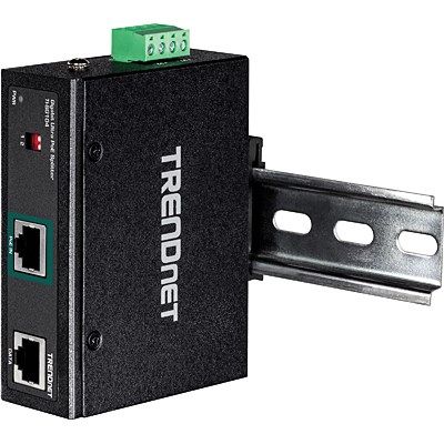 6. TRENDnet TI-SG104 - Rozgałęźnik PoE (do montażu na szynie DIN) - 95 Watt - Złącza wyjściowe: 1