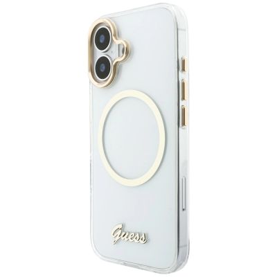 2. Etui Guess IML Script Metal MagSafe na iPhone 17 - przezroczyste