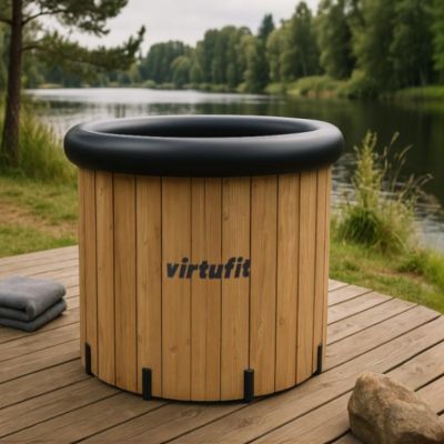 21. VIRTUFIT WANNA LODOWA XXL - 375 LITRÓW - IMITACJA DREWNA - Z AKCESORIAMI