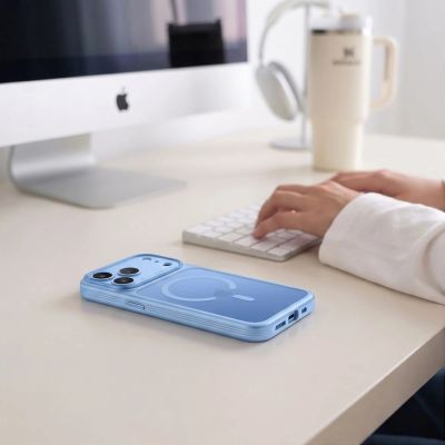 8. Etui Tech-Protect MagPrime MagSafe CC na iPhone 18 Pro / 17 Pro - jasnoniebieskie matowe