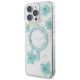 2. Etui Guess Resin Flowers Glitter MagSafe na iPhone 16 Pro - przezroczysto-zielone