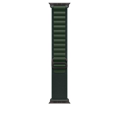 4. Pasek Apple Watch Alpine Loop Armband für Watch Ultra 49mm Dunkelgrün / Titan schwarz (S)