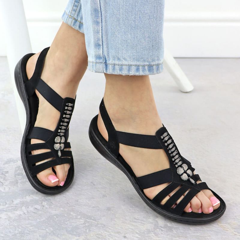 5. Sandały damskie rzymianki czarne Rieker 60806-00