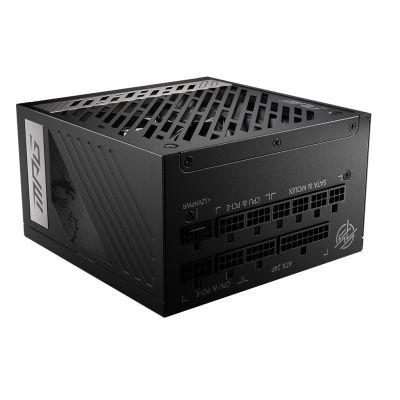 4. MSI MPG A1000G PCIE5 moduł zasilaczy 1000 W 20+4 pin ATX ATX Czarny