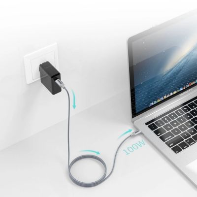 7. Kabel Choetech XCC-1002-GY USB-C - USB-C PD QC 100W 5A 480Mb/s 1,8m - szary