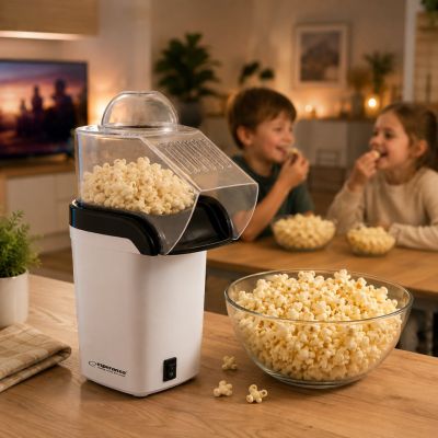 16. Maszynka do popcornu Esperanza Poof EKP005W (1200W; kolor biały)