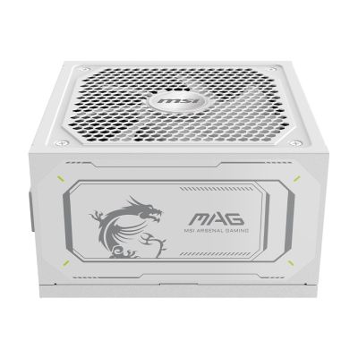2. MSI MAG A1000GL PCIE5 WHITE moduł zasilaczy 1000 W 24-pin ATX ATX Biały