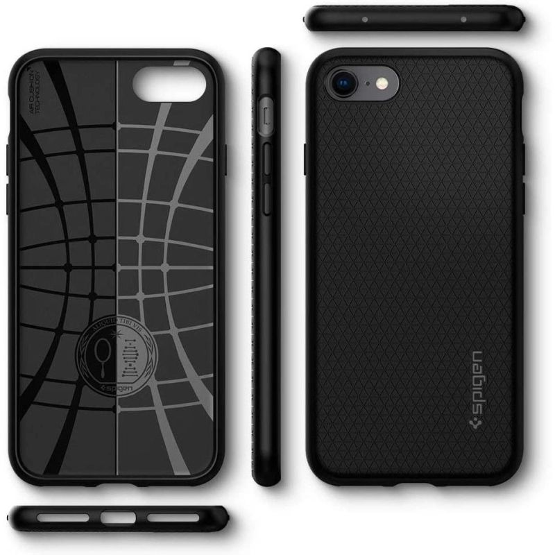 8. Etui Spigen Liquid Air na iPhone 7 / 8 / SE 2020 / SE 2022 - czarne