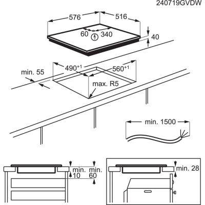 4. AEG TN64RA06XB Czarny Wbudowany 60 cm Ceramiczna 4 stref(y)