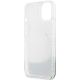 7. Etui Guess Liquid Glitter Marble na iPhone 14 - białe