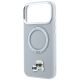 6. Etui Karl Lagerfeld with Ring Stand 360 Karl & Choupette Heads Pin MagSafe na iPhone 18 Pro Max / 17 Pro Max - szare