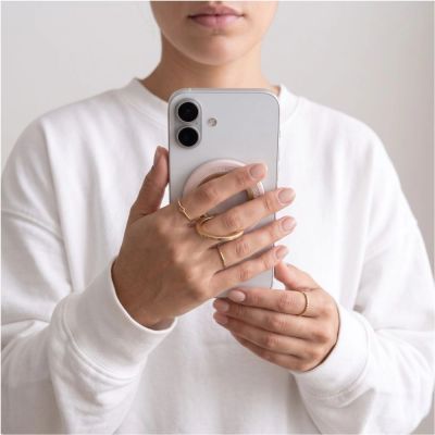 16. Uchwyt magnetyczny Tech-Protect MMR700 Lamano MagSafe na telefon - różowo-złoty