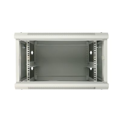 5. Extralink Szafa rack 6U 600x600 ASP Szara montowana na ścianie, drzwi blaszane pełne