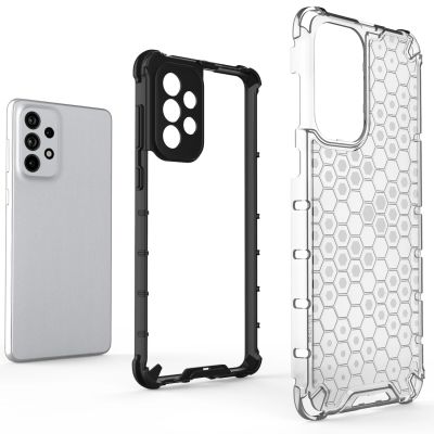 5. Honeycomb etui pancerny pokrowiec z żelową ramką Samsung Galaxy A73 przezroczysty