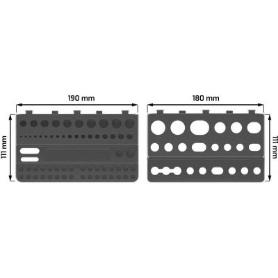 7. ZESTAW PÓŁEK ORGANIZER NA ŚRUBOKRĘTY I WIERTŁA BINEER KISTENBERG