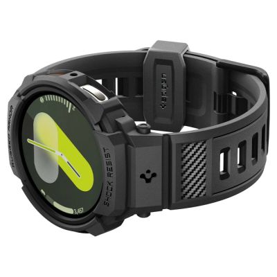 8. Pasek Spigen Rugged Armor Pro na Samsung Galaxy Watch 8 44 mm - czarny mat