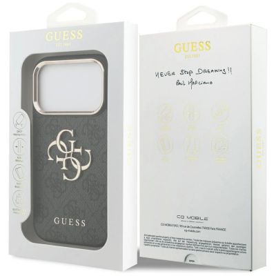 8. Etui Guess 4G Big 4G Classic Logo na iPhone 17 Pro - czarno-złote