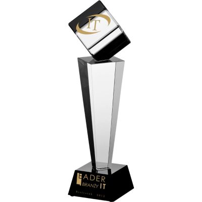 6. Trofeum szklane grawerowane z etui + wypełnienie farbą
