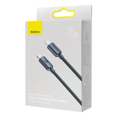 7. Kabel Baseus CAJY000301 Lightning - USB-C PD QC 20W 480Mb/s 2m - czarny