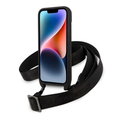 4. Etui Karl Lagerfeld Monogram Ikonik Patch na iPhone 14 Plus - czarne