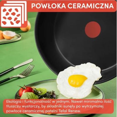 4. Patelnia ceramiczna 28cm Tefal RENEWAL