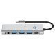 4. Adapter Tech-Protect HB04 HUB Adapter 9w1 USB-C + USB2.0 + USB3.0 + HDMI 4K 60Hz + SD / TF + PD100W + AV3.5 - szary