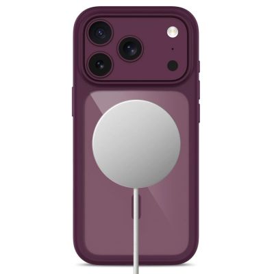 5. Etui Tech-Protect MagOne CC MagSafe + Szkło hartowane 2-Pack na iPhone 18 Pro Max / 17 Pro Max - przezroczysto-burgundowe