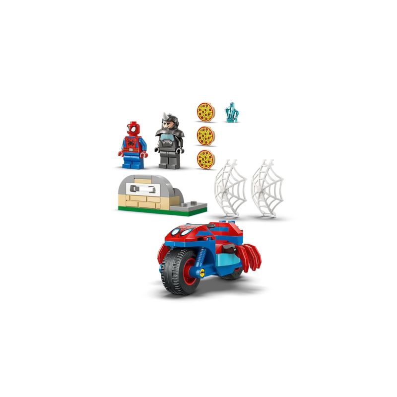 6. LEGO Marvel Spiderman 11206 Spidey na motocyklu vs. Rhino