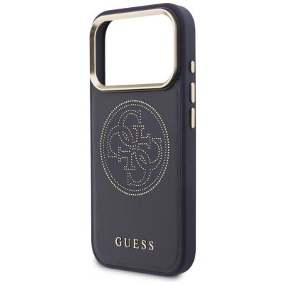 6. Etui Guess Perforated 4G MagSafe na iPhone 17 Pro Max - niebieskie