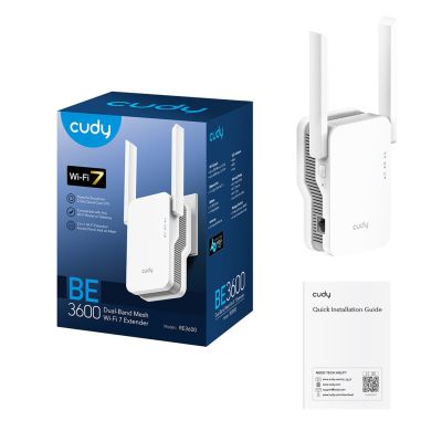 5. Cudy RE3600 siatkowy system wi-fi Dual-band (2.4 GHz/5 GHz) Wi-Fi 7 (802.11be) Biały 1 Zewnętrzny