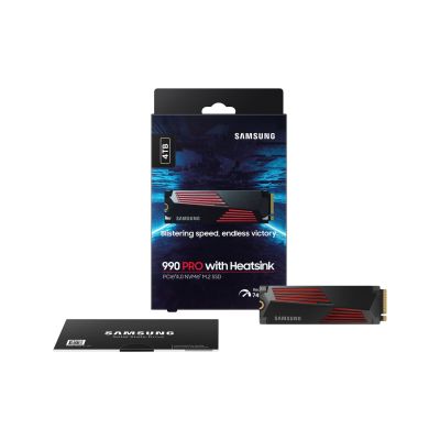 12. SSD PCIE G4 M.2 NVME 4TB W/HS/990 PRO MZ-V9P4T0CW SAMSUNG
