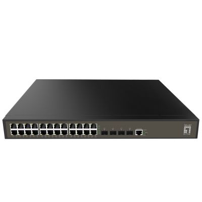 3. Przełącznik zarządzalny LevelOne GB/L2+ 28-portowy 19" 2,5 Gb/s