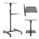 10. MACLEAN STOLIK MOBILNY DO PROJEKTORA/LAPTOPA REGULOWANY, STALOWY MAX.10KG MC-207