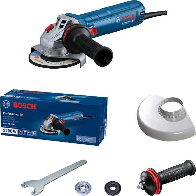 BOSCH SZLIFIERKA KĄTOWA 125mm 1200W GWS 12-125 S