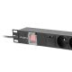 4. LANBERG LISTWA ZASILAJĄCA RACK PDU 19" (1U, 16A, 6X 230V PL, 2M, CZARNA) PDU-06E-0200-BK