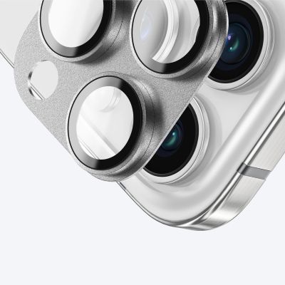 6. Szkło hartowane AMAZINGTHING Aviation-Grade Alloy Lens na wyspę aparatu do iPhone 16 Pro / 16 Pro Max - szare