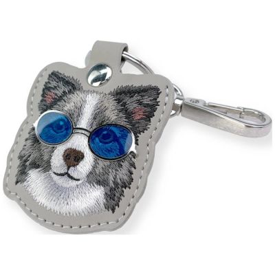 5. Etui Nimmy Glasses Cool and Cute Dog na lokalizator - szare
