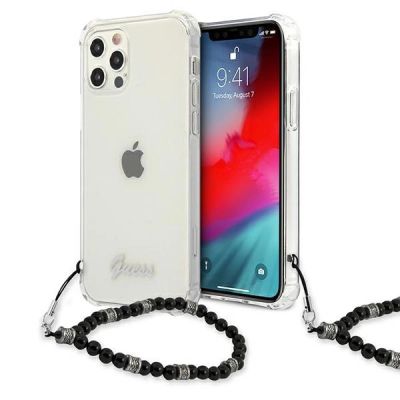 Etui Guess Black Pearl na iPhone 12 / iPhone 12 Pro - przezroczyste