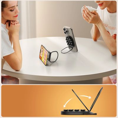 9. Uchwyt na smartfona z podstawką i przyssawkami Joyroom JR-ZS418 z MagSafe - czarny