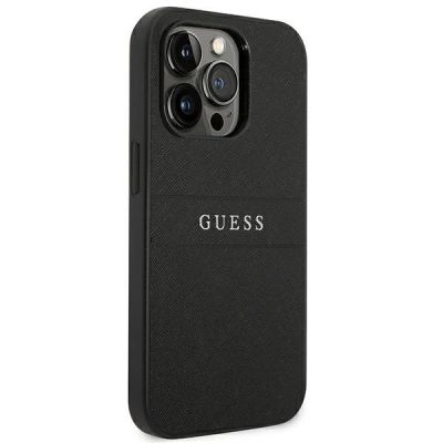 4. Etui Guess Saffiano Strap na iPhone 14 Pro - czarne