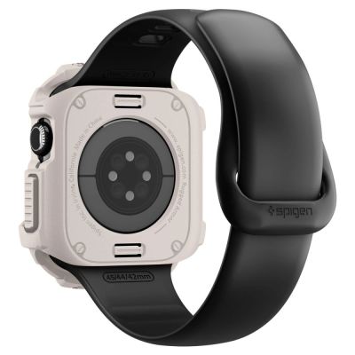 4. Etui Spigen Rugged Armor na Apple Watch 42 mm - beżowe