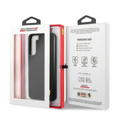 8. Etui Ferrari On Track Carbon Stripe na Samsung Galaxy S22+ - czarne