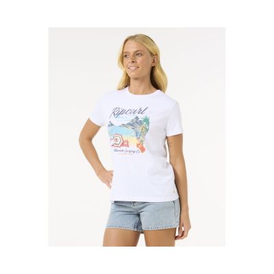3. Koszulka RIP CURL Crystal Standard Tee biały
