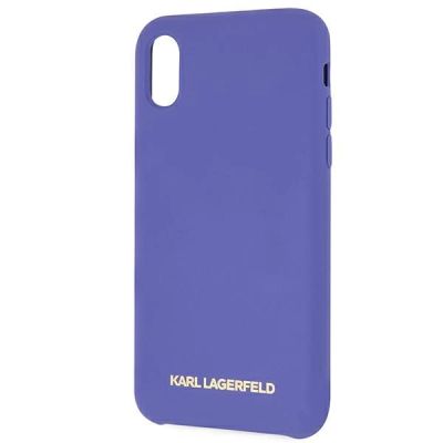3. Etui Karl Lagerfeld Silicone na iPhone X/Xs - fioletowe