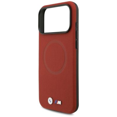 6. Etui BMW M FW Metal Logo MagSafe na iPhone 17 Pro Max - czerwone